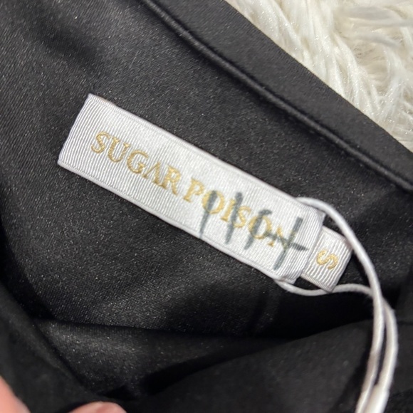 SUGAR POISON Women's Sleeveless Ruffle One Shoulder High Waist Jumpsuit Small - Picture 4 of 10